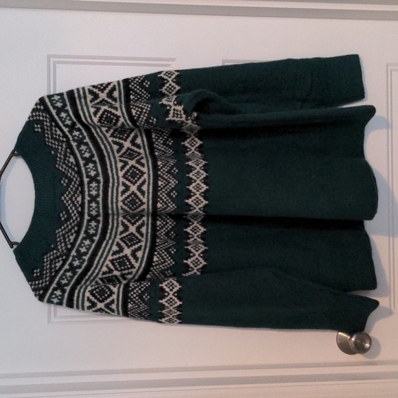 NWT Lane Bryant Green Fair Isle Crew Neck Sweater - Women's Size 18/20 - Picture 7 of 7